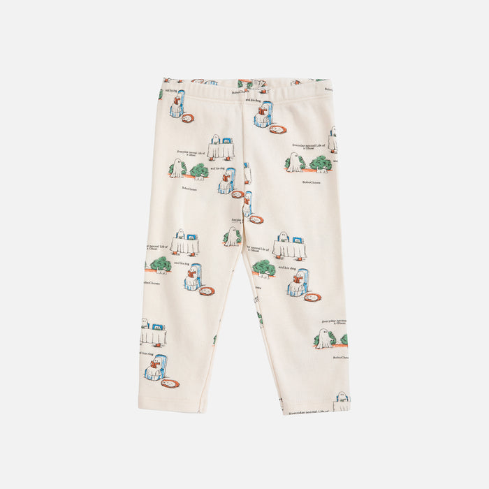 Baby Cotton Everyday Ghosts Leggings - Off White