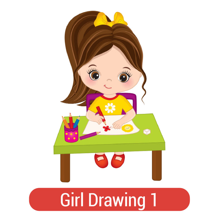 Girl Drawing 1