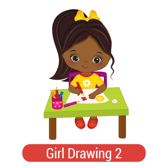 Girl Drawing 2