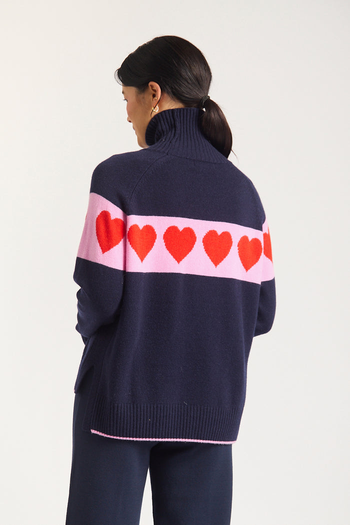 Bailey Merino Cashmere Sweater In Peacoat