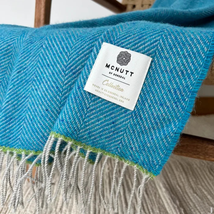 Belle Herringbone Merino Wool Throw
