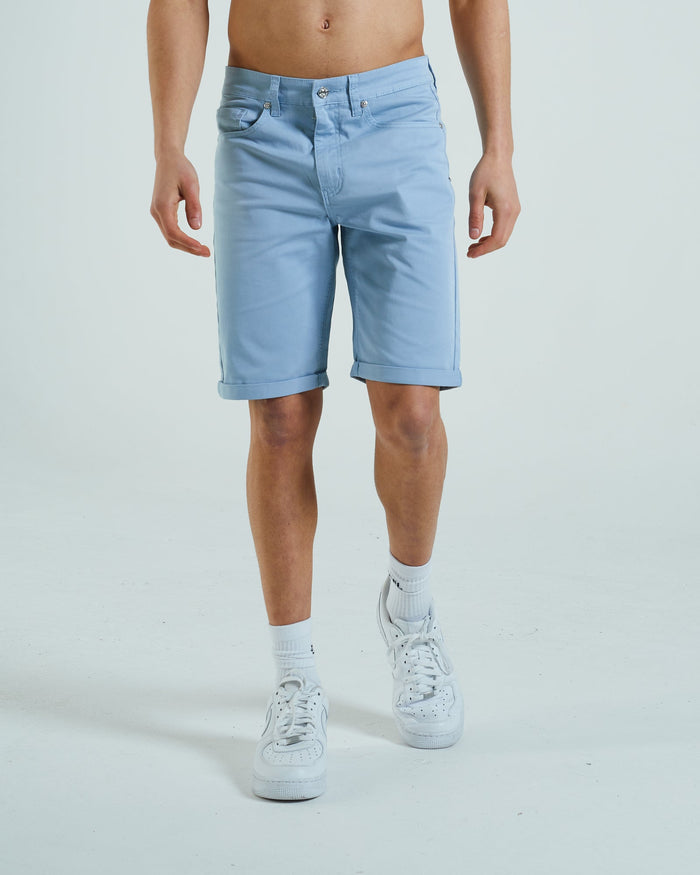 Ben 5 Pocket Short Blue Fog