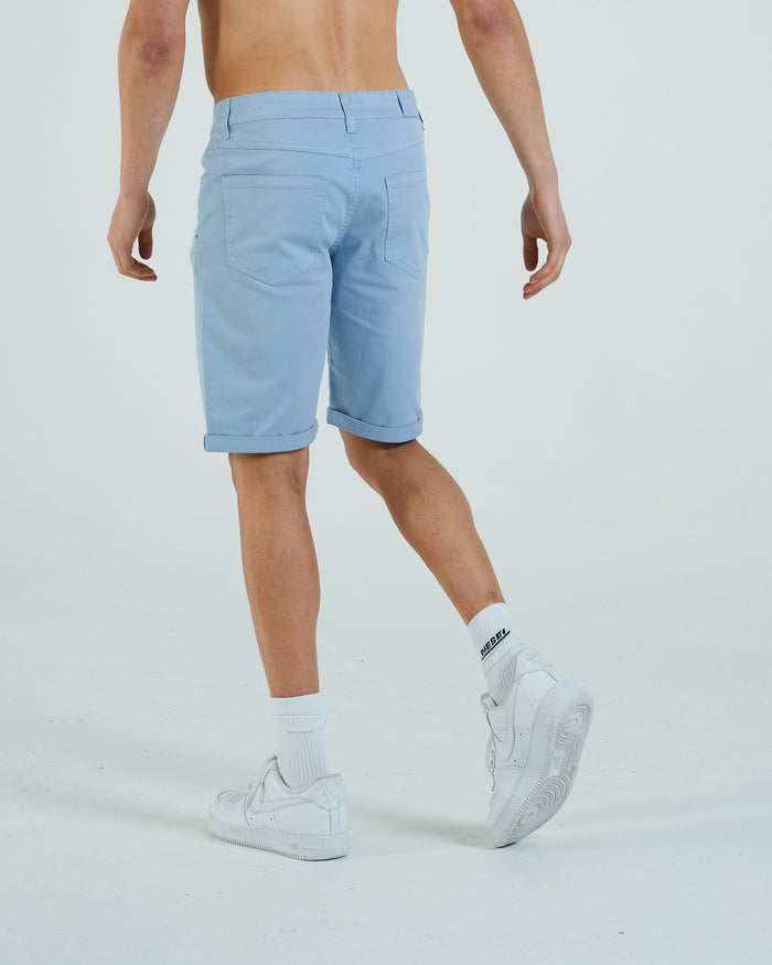 Ben 5 Pocket Short Blue Fog