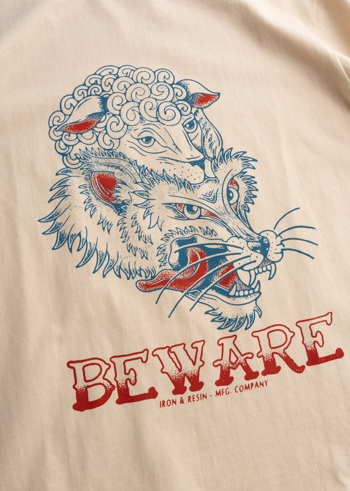 Close up of custom chest graphic print on cotton t shirt, highlighting print detail and finish