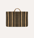 Black and Beige Maison Bengal Extra Large Jute Poresh Tote Bag