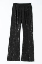 Shop Black Faux Leather Splits High Waist Leggings at eAura