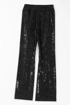 Shop Black Faux Leather Splits High Waist Leggings at eAura