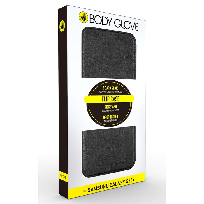 Body Glove Flip Series - Samsung Galaxy S26+ - Black (BGFLP-GXS26P-BK)