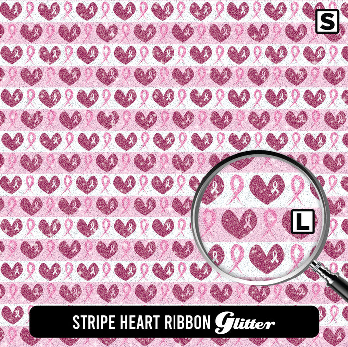 Stripe Heart Ribbon