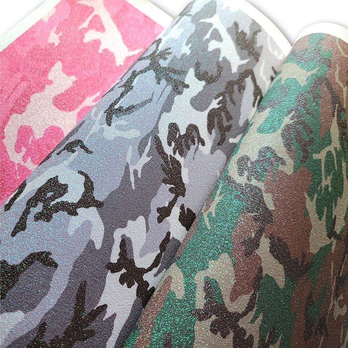 Camouflage Glitter Patterned HTV