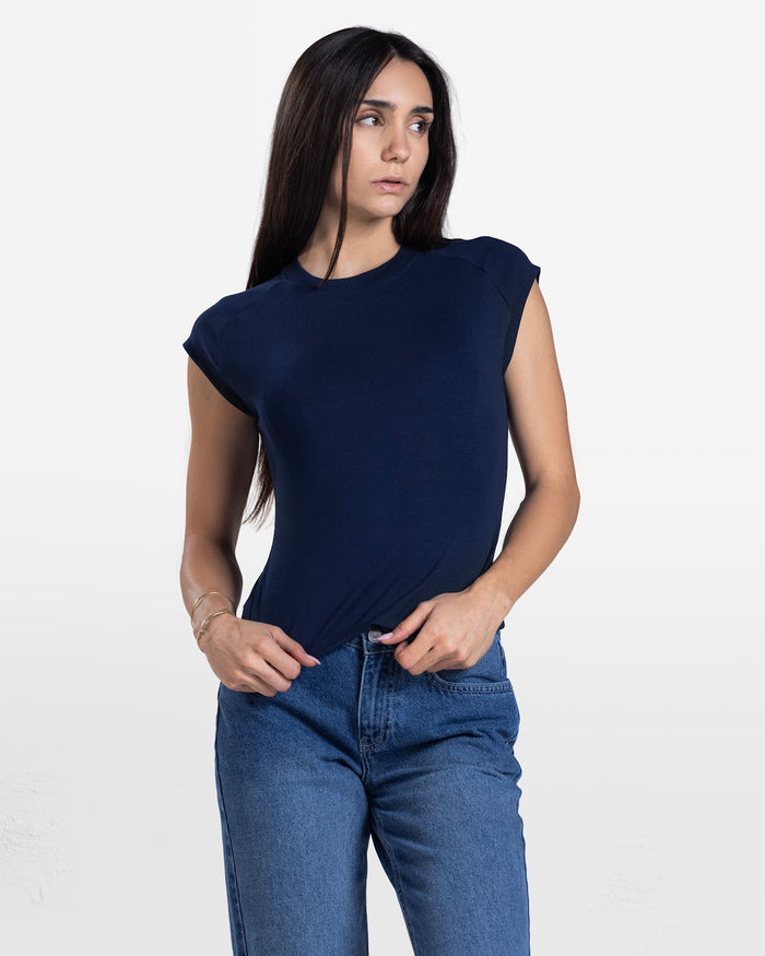 CAP SLEEVE T-SHIRT NAVY 1