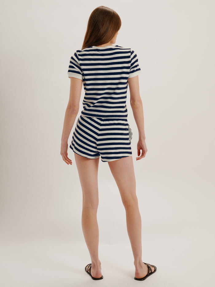 Navy Ivory Stripe
