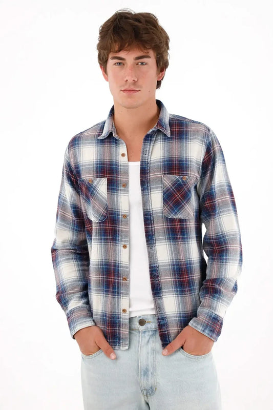 Checkered Blue Shirt for Men