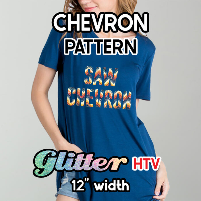 Chevron Glitter Patterned HTV