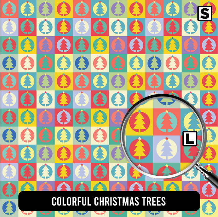 Colorful Christmas Trees