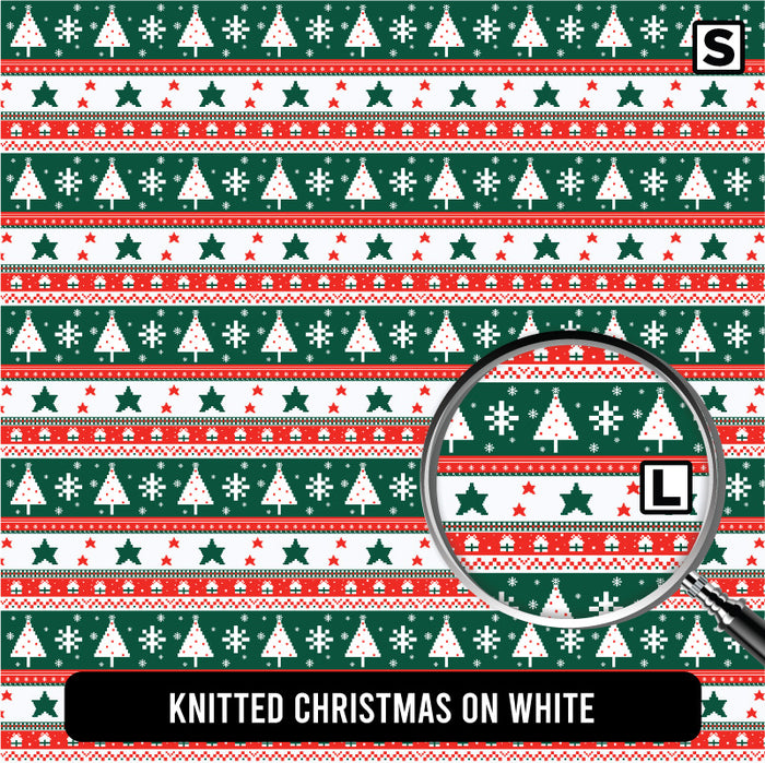 Knitted Christmas on White