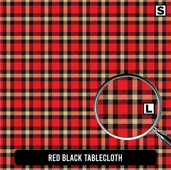 Red Black Tablecloth