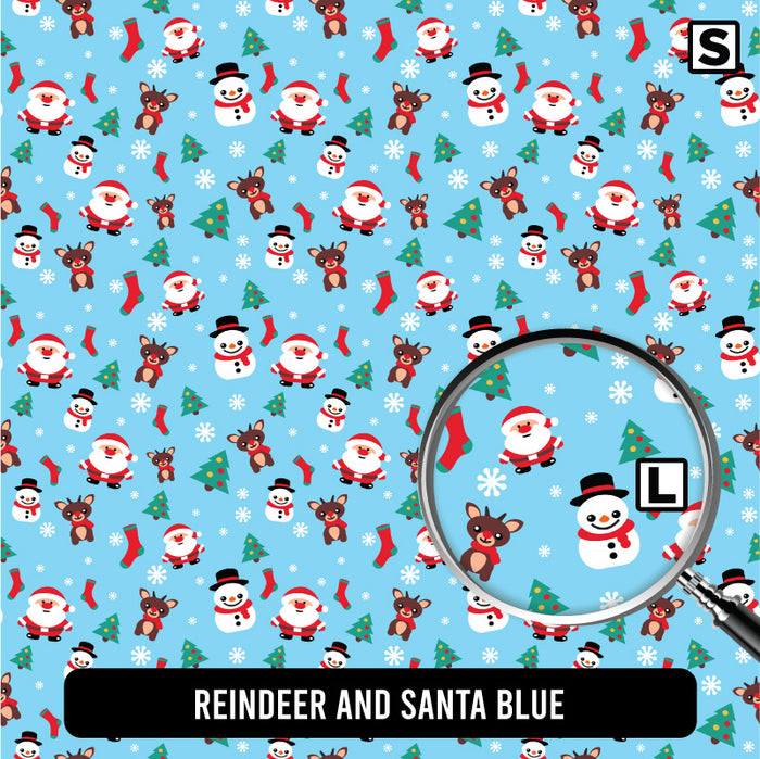 Reindeer and Santa Blue
