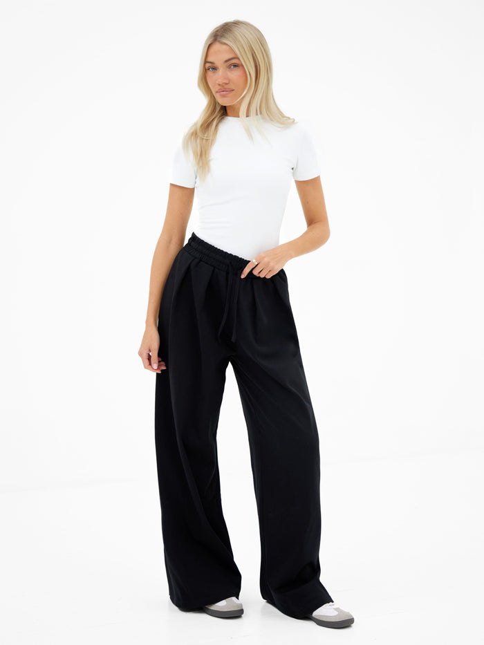 Cleo Wide Leg Trousers - Black