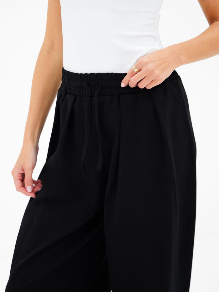 Cleo Wide Leg Trousers - Black
