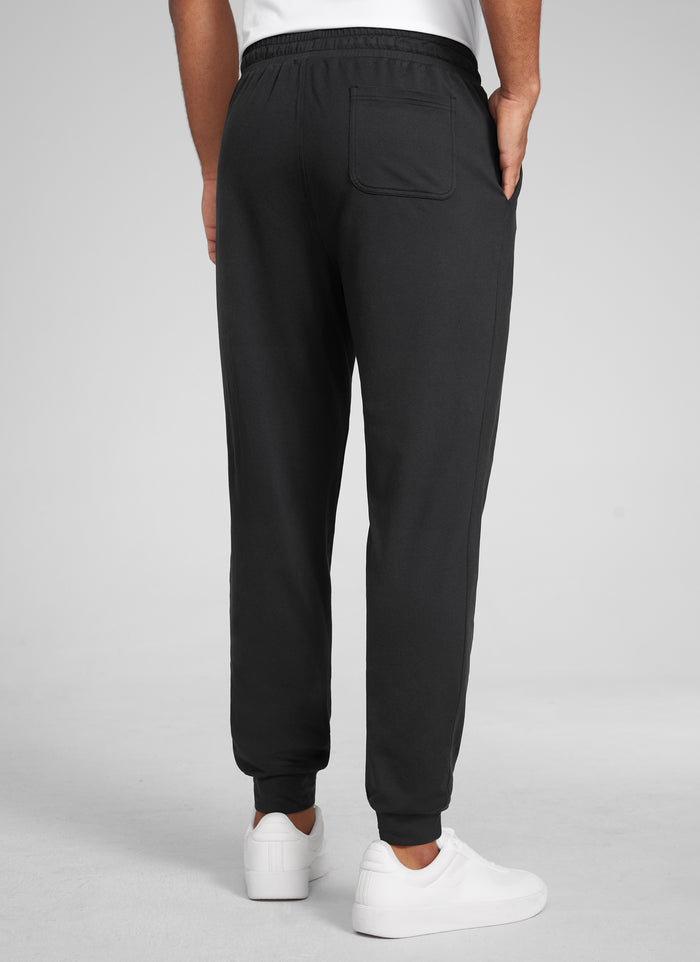 CRZ YOGA Mens Cloud Jersey Joggers 29" with Zipper Pockets Black