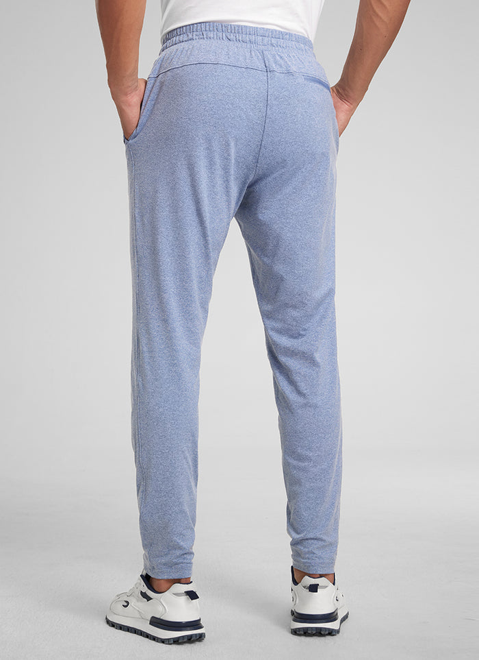 CRZ YOGA Mens' Open Bottom Lightweight Sweatpants 30" with Pockets Slate Blue