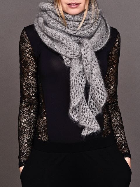 Cloud Shawl, silk mohair knitting kit
