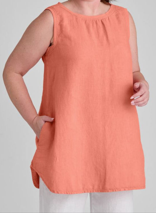 Coastal Tunic, shown in Mango, size Medium.
