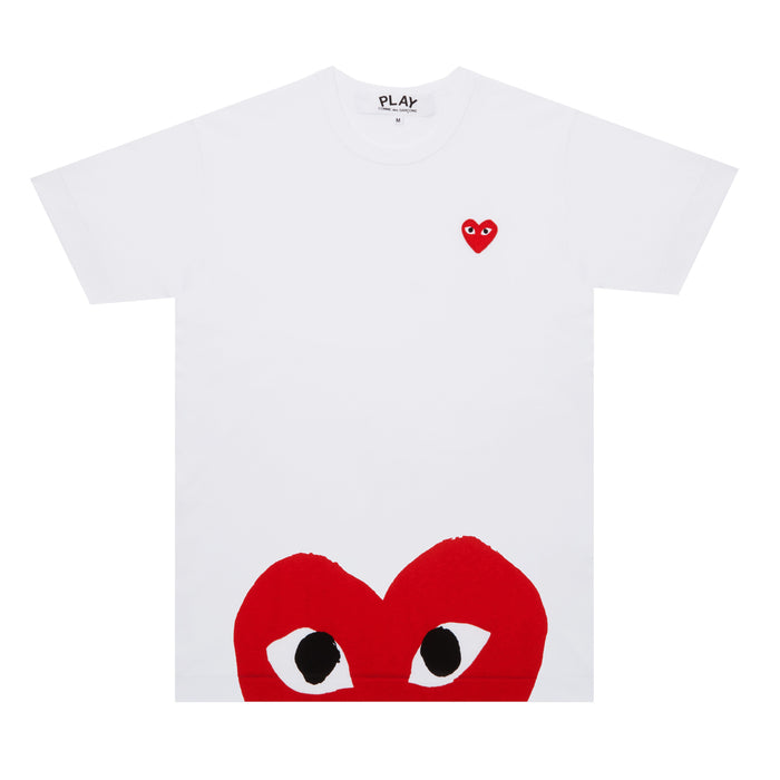 COMME DES GARCONS PLAY RED HEART T-SHIRT - White - AZ-T034-051-1