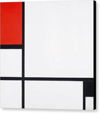 Composition No. I, with Red and Black - Canvas Print
