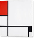 Composition No. I, with Red and Black - Canvas Print