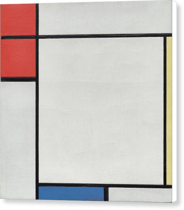 Composition with Red, Yellow, and Blue - Canvas Print