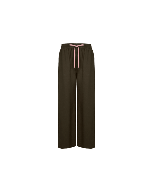CORVETTE TROUSER DARK BROWN PINK