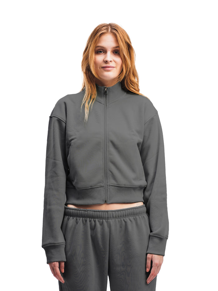 CROPPED ZIP UP