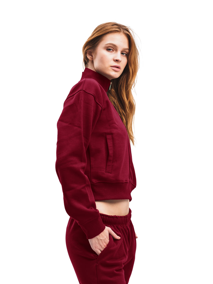 CROPPED ZIP UP