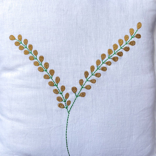 Cushion Cover  with  Embroidery | 100% Cotton - Mojopanda Organic  Store