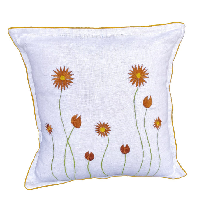 Cushion Cover With Embroidery | 100% hemp fabric - Mojopanda Organic  Store