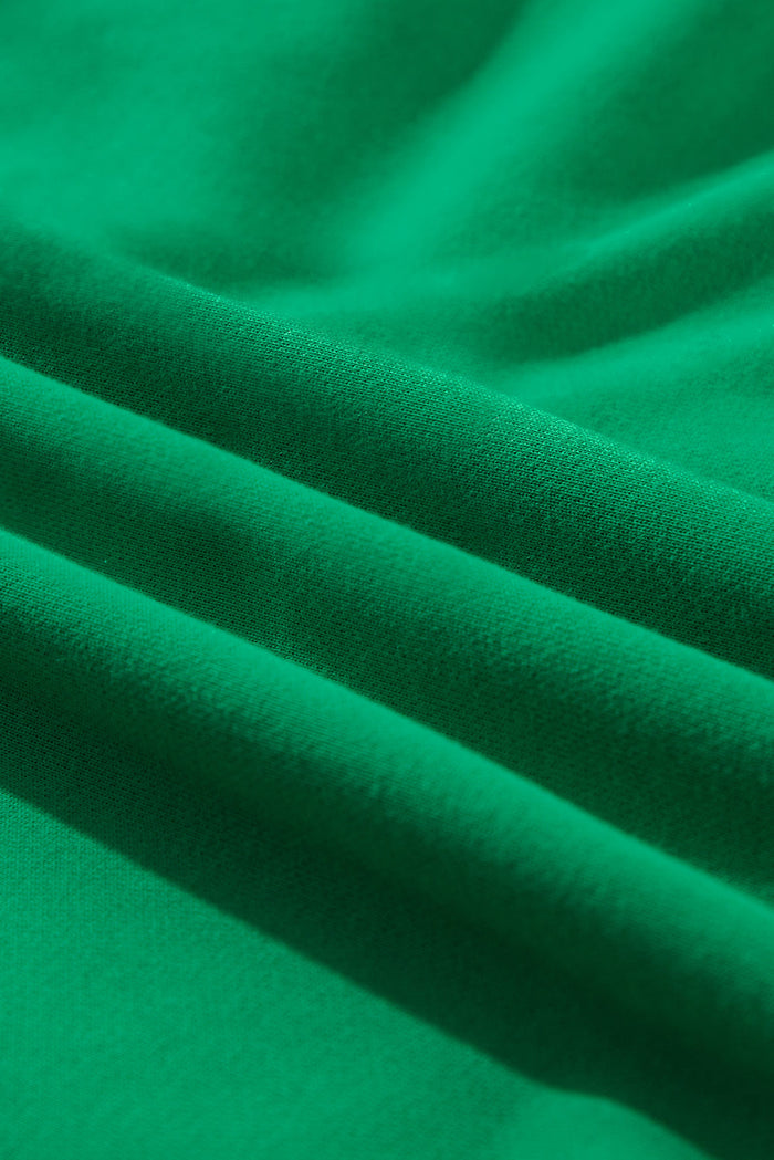 Dark Green Solid Classic Crewneck Pullover Sweatshirt - Tops/Sweatshirts & Hoodies