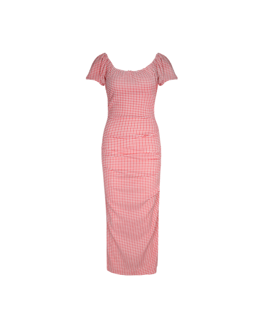 DELPHI GINGHAM DRESS CHERRY GINGHAM