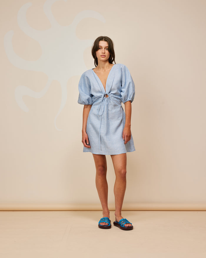 DONOVAN MINI DRESS BABY BLUE
