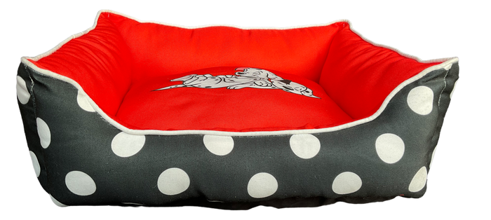 Dot & Dream: Eco-Chic Polka Dot Pet Bed