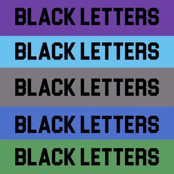 Black Duffel Bag Lettering