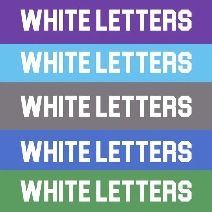 White Duffel Bag Lettering