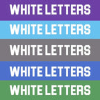White Duffel Bag Lettering
