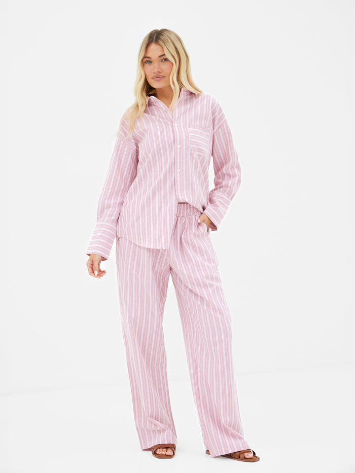 Elena Stripe Shirt - Pink
