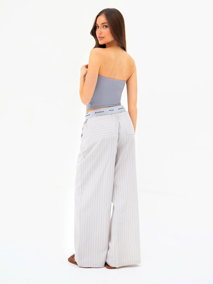 Elodie Stripe Trousers - Light Lilac