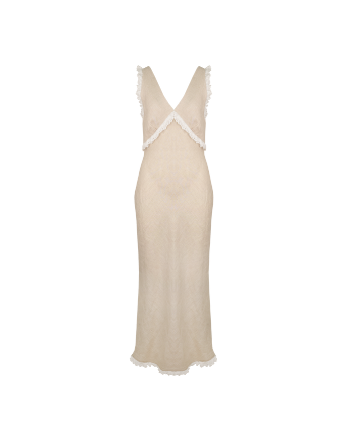ESME LINEN SLIP DRESS NATURAL