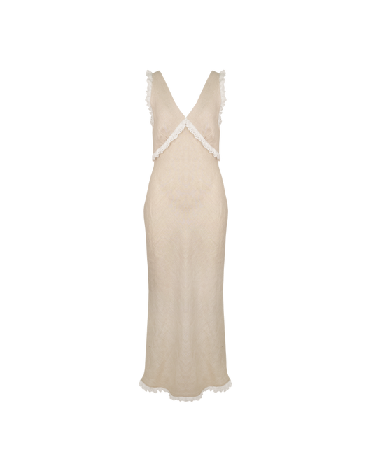 ESME LINEN SLIP DRESS NATURAL