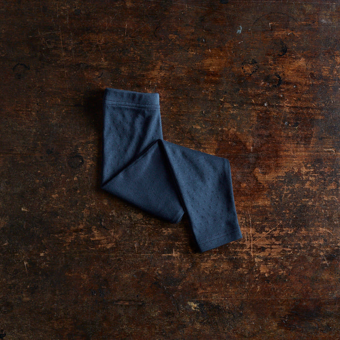 Finch Baby & Kids Leggings - Cotton Pointelle - Midnight