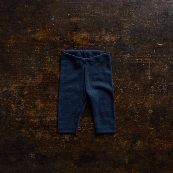 Finch Baby Leggings - Merino Wool & Silk - Night Ocean